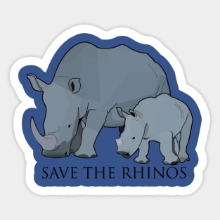 Two Rhinos Sticker